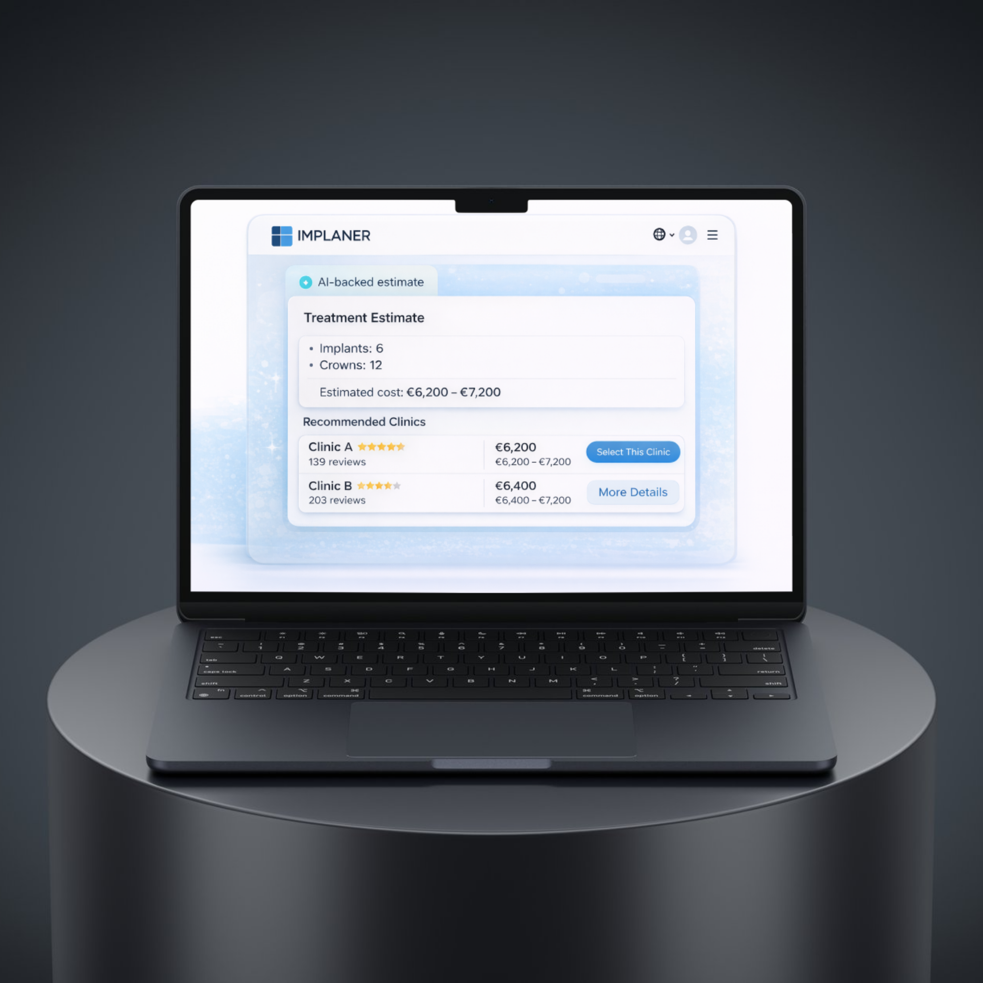 See your dental treatment estimate before choosing a clinic